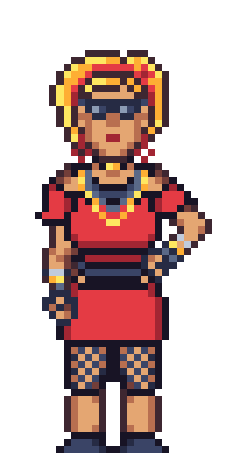 A Madonna fan chewing bubble gum.