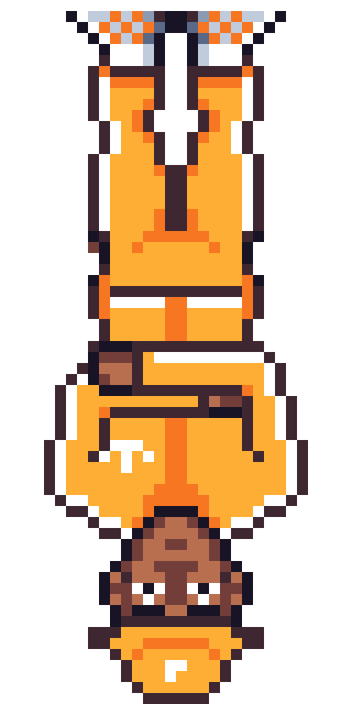 A b-boy breakdancing.